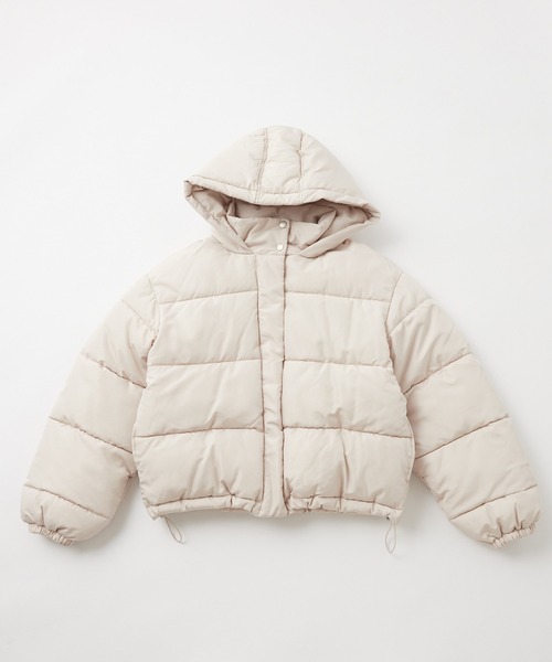 one after another NICE CLAUP(ワンアフターアナザーナイスクラップ)の「コスパ最強軽くて暖かい エコダウンジャケット(ダウンジャケット/コート・レディース・ブラック/アイボリー/グレー系その他/ライトベージュ・FREE)」の10枚目の写真