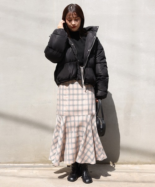 one after another NICE CLAUP(ワンアフターアナザーナイスクラップ)の「コスパ最強軽くて暖かい エコダウンジャケット(ダウンジャケット/コート・レディース・ブラック/アイボリー/グレー系その他/ライトベージュ・FREE)」の15枚目の写真