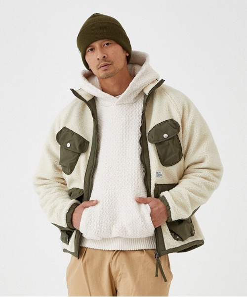 MAGIC NUMBER（マジック ナンバー）の「【MAGIC NUMBER】COMBINATION　BOA JACKET（その他アウター・メンズ・ブラック/ベージュ・MEDIUM/LARGE/X-LARGE）」の14枚目の写真