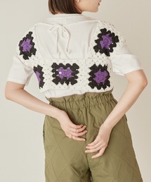 mikke | パッチワーククロシェ編みカラービスチェ/ニットベスト(ベスト)