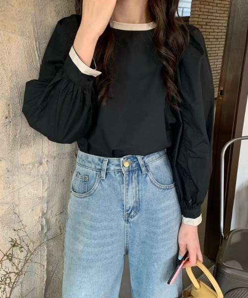 MANGROVE(マングローブ)の「パイピングバックリボンブラウス(シャツ/ブラウス・レディース・ホワイト/ブラック・FREE)」の22枚目の写真