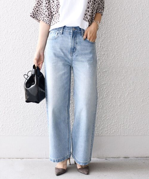 SHIPS（シップス）の「【SHIPS別注】BIT BLUE:セミワイドデニム◇（デニムパンツ・レディース・ライトブルー/ブルー・SMALL/MEDIUM/X-SMALL/LARGE）」の7枚目の写真