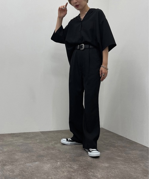 apres jour mignon（アプレジュールミニョン）の「ストレートパンツ【SETUP可能】【ZOZOTOWN限定アイテム】（その他パンツ・レディース・カーキ/ブラック/ベージュ・X-LARGE/SMALL/MEDIUM）」の18枚目の写真