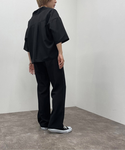 apres jour mignon（アプレジュールミニョン）の「ストレートパンツ【SETUP可能】【ZOZOTOWN限定アイテム】（その他パンツ・レディース・カーキ/ブラック/ベージュ・X-LARGE/SMALL/MEDIUM）」の4枚目の写真