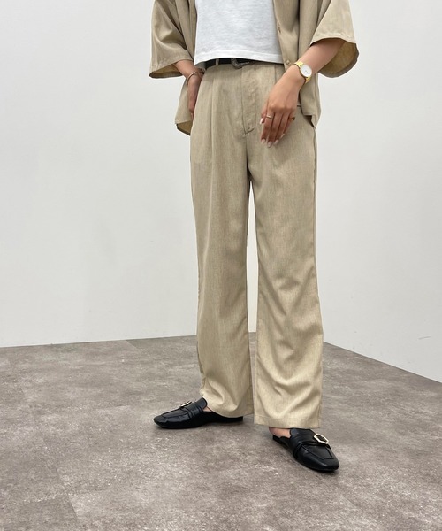 apres jour mignon（アプレジュールミニョン）の「ストレートパンツ【SETUP可能】【ZOZOTOWN限定アイテム】（その他パンツ・レディース・カーキ/ブラック/ベージュ・X-LARGE/SMALL/MEDIUM）」の14枚目の写真