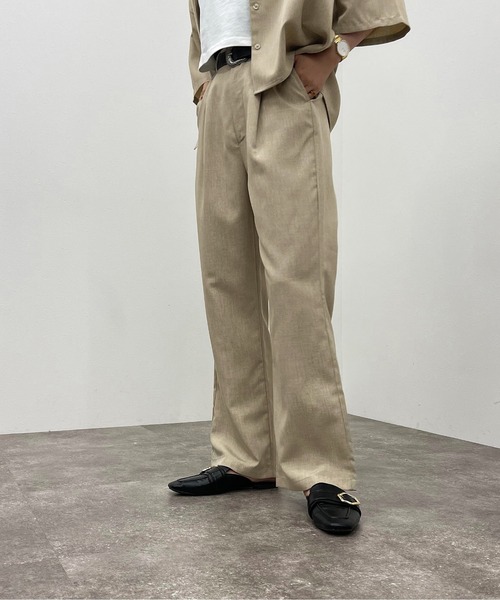 apres jour mignon（アプレジュールミニョン）の「ストレートパンツ【SETUP可能】【ZOZOTOWN限定アイテム】（その他パンツ・レディース・カーキ/ブラック/ベージュ・X-LARGE/SMALL/MEDIUM）」の12枚目の写真