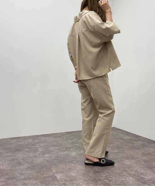 apres jour mignon（アプレジュールミニョン）の「ストレートパンツ【SETUP可能】【ZOZOTOWN限定アイテム】（その他パンツ・レディース・カーキ/ブラック/ベージュ・X-LARGE/SMALL/MEDIUM）」の10枚目の写真