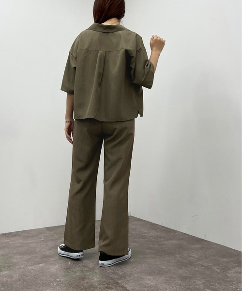 apres jour mignon（アプレジュールミニョン）の「ストレートパンツ【SETUP可能】【ZOZOTOWN限定アイテム】（その他パンツ・レディース・カーキ/ブラック/ベージュ・X-LARGE/SMALL/MEDIUM）」の22枚目の写真