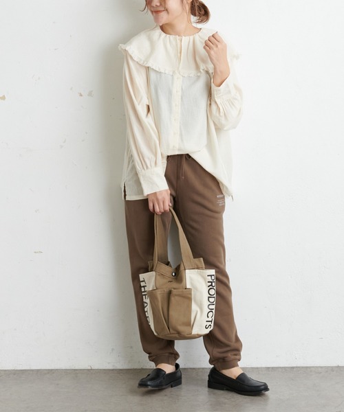 PUAL CE CIN(ピュアルセシン)の「襟/ビッグカラーガーゼブラウス(シャツ/ブラウス・レディース・ブラック/キャメル/サックスブルー/ナチュラル・FREE)」の16枚目の写真