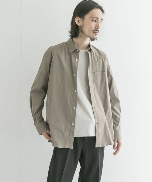 URBAN RESEARCH（アーバンリサーチ）の「Regular Fit Stretch SHIRTS（シャツ/ブラウス・メンズ・ネイビー/ホワイト/ベージュ系その他・LARGE/MEDIUM）」の4枚目の写真
