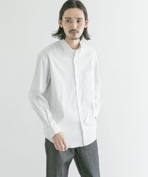 URBAN RESEARCH（アーバンリサーチ）の「Regular Fit Stretch SHIRTS（シャツ/ブラウス・メンズ・ネイビー/ホワイト/ベージュ系その他・LARGE/MEDIUM）」の7枚目の写真