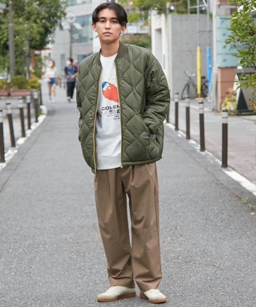 HINSON（ヒンソン）の「【HINSON/ヒンソン】別注ヘチマキルトノーカラージップブルゾン（ミリタリージャケット・メンズ・ブラック/グリーン・MEDIUM/LARGE）」の11枚目の写真