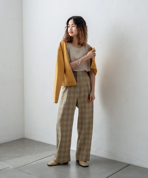 mystic（ミスティック）の「チェックタックパンツ（その他パンツ・レディース・ベージュ/グリーン/キャメル・1/2）」の12枚目の写真