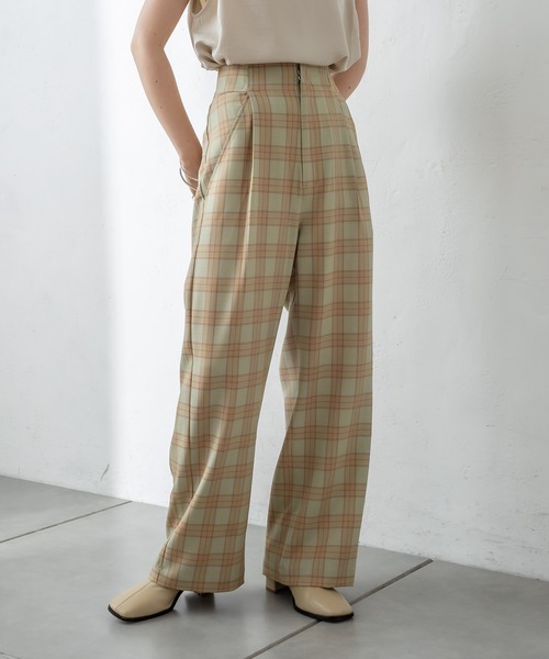 mystic（ミスティック）の「チェックタックパンツ（その他パンツ・レディース・ベージュ/グリーン/キャメル・1/2）」の10枚目の写真