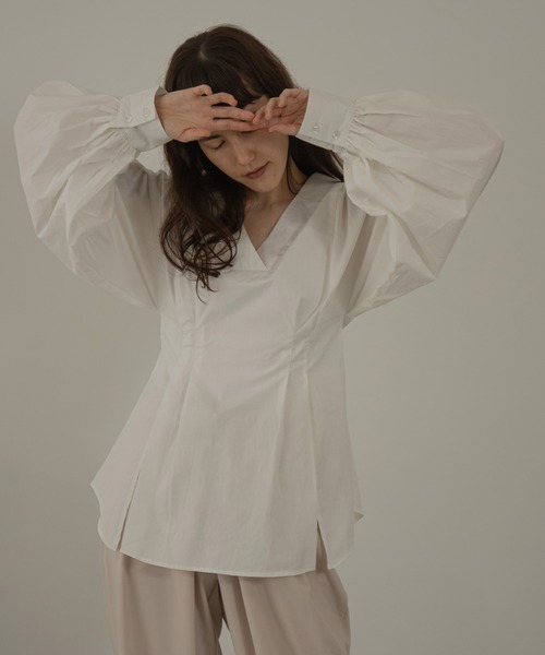 lawgy 【volume blouse】 volume waist tuck blouse（シャツ/ブラウス）｜lawgy（ラウジー）の