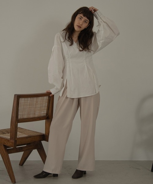 lawgy 【volume blouse】 volume waist tuck blouse（シャツ/ブラウス）｜lawgy（ラウジー）の