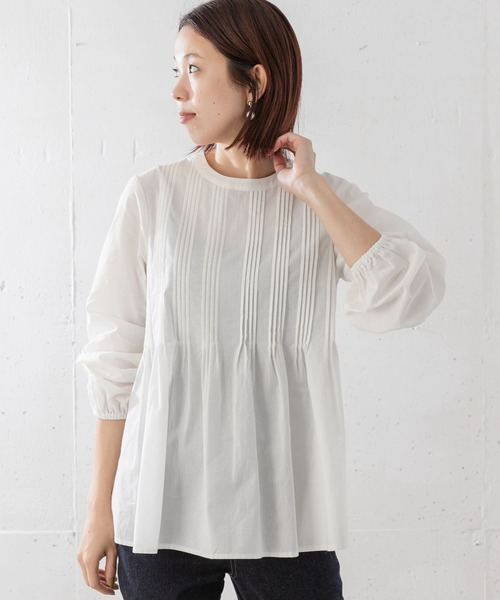 URBAN RESEARCH Sonny Label（アーバンリサーチサニーレーベル）の「ピンタックフレアブラウス（シャツ/ブラウス・レディース・オフホワイト/ブルー系その他/ブラック・FREE）」の2枚目の写真