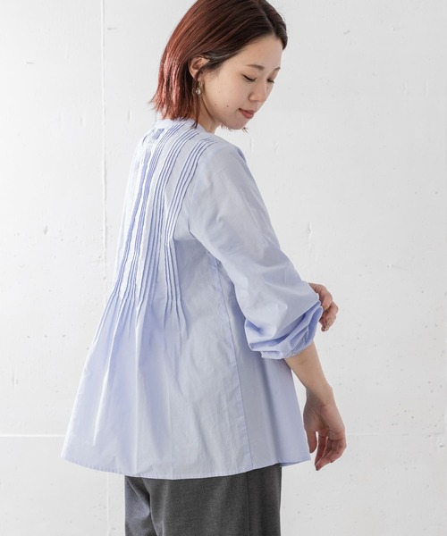 URBAN RESEARCH Sonny Label（アーバンリサーチサニーレーベル）の「ピンタックフレアブラウス（シャツ/ブラウス・レディース・オフホワイト/ブルー系その他/ブラック・FREE）」の9枚目の写真