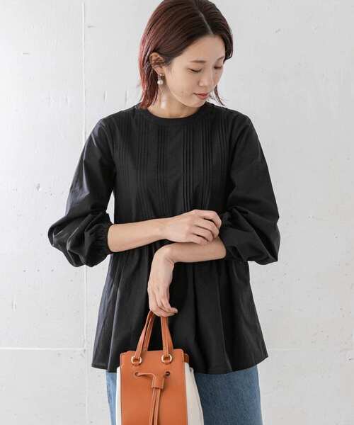 URBAN RESEARCH Sonny Label（アーバンリサーチサニーレーベル）の「ピンタックフレアブラウス（シャツ/ブラウス・レディース・オフホワイト/ブルー系その他/ブラック・FREE）」の10枚目の写真