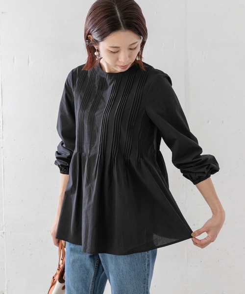 URBAN RESEARCH Sonny Label（アーバンリサーチサニーレーベル）の「ピンタックフレアブラウス（シャツ/ブラウス・レディース・オフホワイト/ブルー系その他/ブラック・FREE）」の11枚目の写真