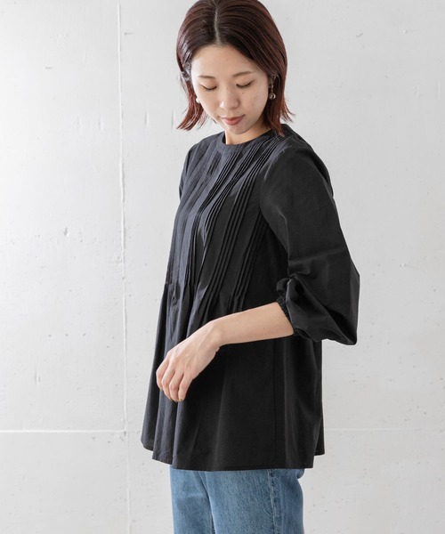URBAN RESEARCH Sonny Label（アーバンリサーチサニーレーベル）の「ピンタックフレアブラウス（シャツ/ブラウス・レディース・オフホワイト/ブルー系その他/ブラック・FREE）」の12枚目の写真