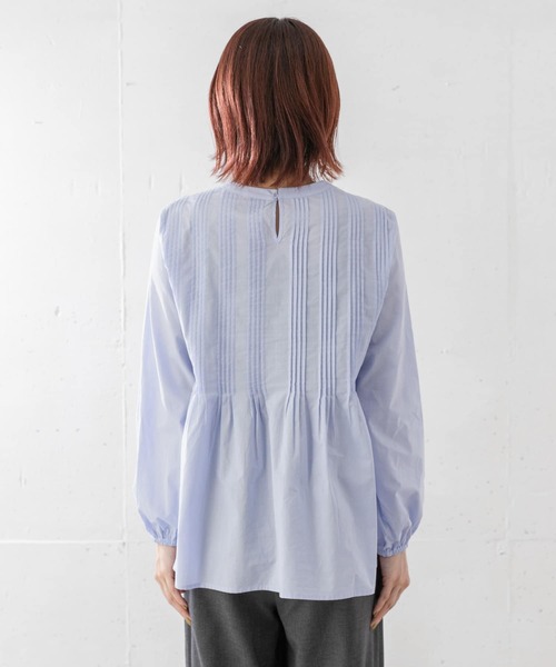 URBAN RESEARCH Sonny Label（アーバンリサーチサニーレーベル）の「ピンタックフレアブラウス（シャツ/ブラウス・レディース・オフホワイト/ブルー系その他/ブラック・FREE）」の17枚目の写真
