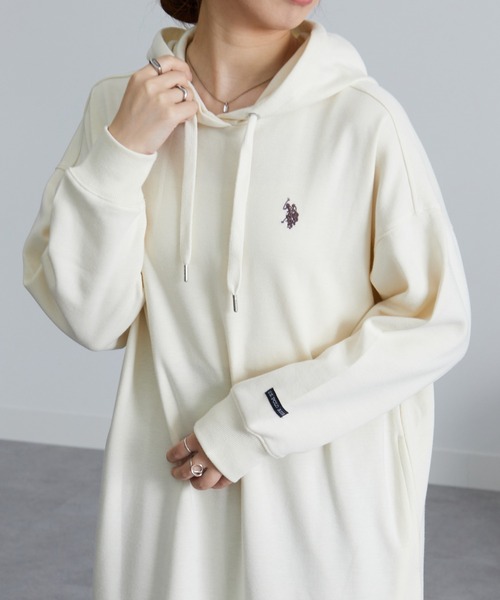 U.S. POLO ASSN.(ユーエスポロアッスン)の「【U.S. POLO ASSN./ユーエス ポロ アッスン】ダンボールパーカーワンピース(ワンピース・レディース・モカ/グレー/ネイビー/イエロー/アイボリー/ブラック・LL/L/M)」の14枚目の写真