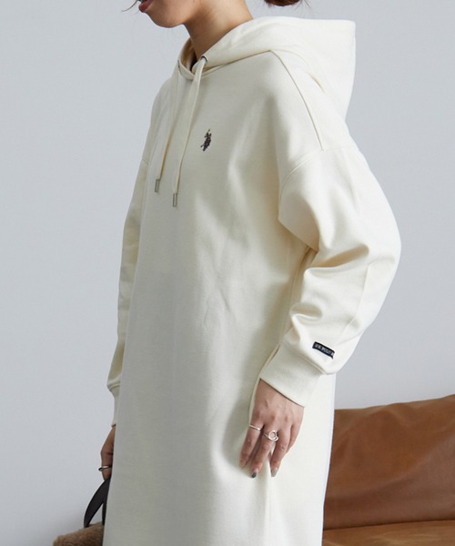 U.S. POLO ASSN.(ユーエスポロアッスン)の「【U.S. POLO ASSN./ユーエス ポロ アッスン】ダンボールパーカーワンピース(ワンピース・レディース・モカ/グレー/ネイビー/イエロー/アイボリー/ブラック・LL/L/M)」の15枚目の写真