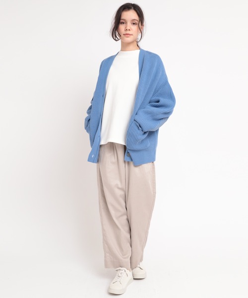 RNA-N（アールエヌエーエヌ）の「K2550 コットン畦ミリタリーカーディガン（カーディガン/ボレロ・レディース・カーキブラウン/サックスブルー/オフホワイト・MEDIUM）」の11枚目の写真