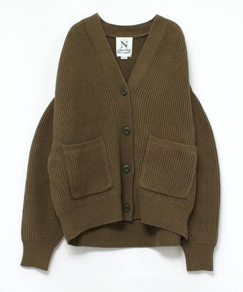 RNA-N（アールエヌエーエヌ）の「K2550 コットン畦ミリタリーカーディガン（カーディガン/ボレロ・レディース・カーキブラウン/サックスブルー/オフホワイト・MEDIUM）」の13枚目の写真