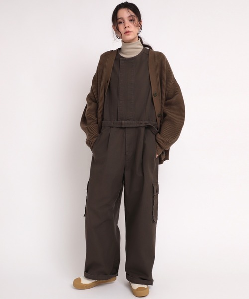 RNA-N（アールエヌエーエヌ）の「K2550 コットン畦ミリタリーカーディガン（カーディガン/ボレロ・レディース・カーキブラウン/サックスブルー/オフホワイト・MEDIUM）」の18枚目の写真