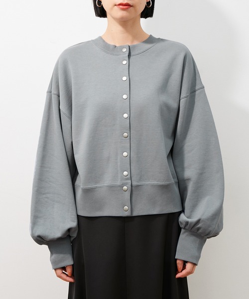 ADAM ET ROPE'(アダムエロペ)の「【アウトレット店舗・WEB限定】2WAY裏毛カーディガン(カーディガン/ボレロ・レディース・ホワイト/ベージュ系その他/ブルー/ブラック・FREE)」の10枚目の写真