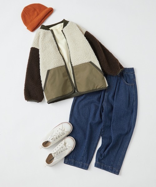 CIAOPANIC TYPY（チャオパニックティピー）の「【KIDS】ミリタリーボアMA1（MA-1・キッズ・カーキ/ブラウン・LARGE/X-LARGE/XX-LARGE/MEDIUM/SMALL）」の3枚目の写真