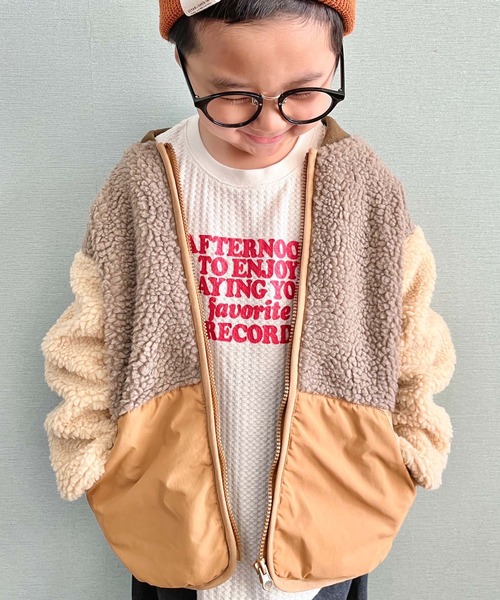 CIAOPANIC TYPY（チャオパニックティピー）の「【KIDS】ミリタリーボアMA1（MA-1・キッズ・カーキ/ブラウン・LARGE/X-LARGE/XX-LARGE/MEDIUM/SMALL）」の10枚目の写真