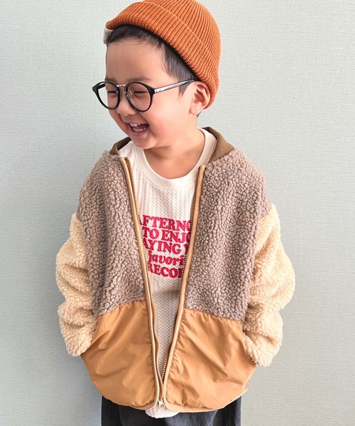 CIAOPANIC TYPY（チャオパニックティピー）の「【KIDS】ミリタリーボアMA1（MA-1・キッズ・カーキ/ブラウン・LARGE/X-LARGE/XX-LARGE/MEDIUM/SMALL）」の11枚目の写真