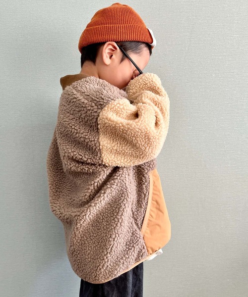 CIAOPANIC TYPY（チャオパニックティピー）の「【KIDS】ミリタリーボアMA1（MA-1・キッズ・カーキ/ブラウン・LARGE/X-LARGE/XX-LARGE/MEDIUM/SMALL）」の12枚目の写真