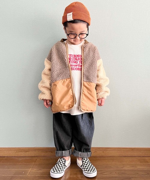 CIAOPANIC TYPY（チャオパニックティピー）の「【KIDS】ミリタリーボアMA1（MA-1・キッズ・カーキ/ブラウン・LARGE/X-LARGE/XX-LARGE/MEDIUM/SMALL）」の14枚目の写真