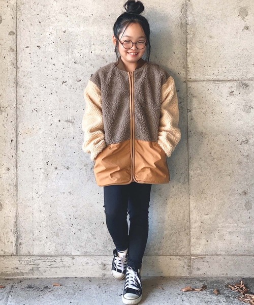 CIAOPANIC TYPY（チャオパニックティピー）の「【KIDS】ミリタリーボアMA1（MA-1・キッズ・カーキ/ブラウン・LARGE/X-LARGE/XX-LARGE/MEDIUM/SMALL）」の16枚目の写真