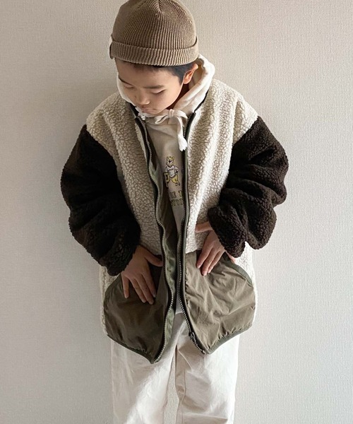 CIAOPANIC TYPY（チャオパニックティピー）の「【KIDS】ミリタリーボアMA1（MA-1・キッズ・カーキ/ブラウン・LARGE/X-LARGE/XX-LARGE/MEDIUM/SMALL）」の21枚目の写真