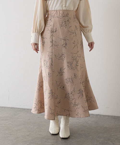 natural couture(ナチュラルクチュール)の「長さ変えられるふくれジャガード線画スカート(スカート・レディース・ブラック/ベージュ/グリーン/アイボリー・FREE)」の16枚目の写真