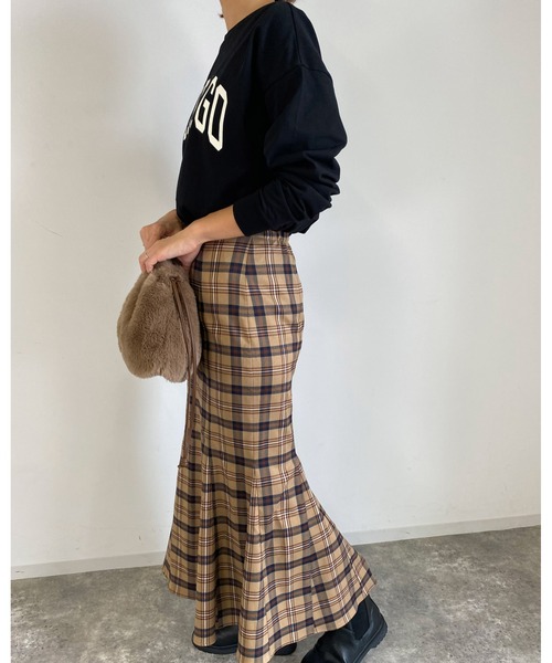 MLI'A（エムリア）の「チェック柄／マーメイド／スカート（スカート・レディース・ベージュ系4/ブラウン系その他2/ネイビー系2・FREE）」の22枚目の写真