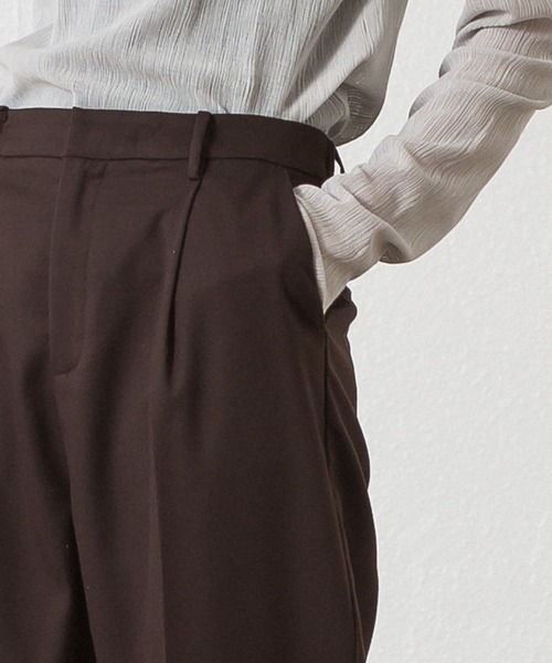 ALLUMER(アリュメール)の「T/Rサイドスリットセンタープレススラックス(スラックス・レディース・ブラック/ブラウン・1/2)」の14枚目の写真