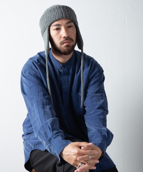 RACAL（ラカル）の「Dog-ear Tab Knit Watch / 耳当て付きニットワッチ（ニットキャップ/ビーニー・メンズ・ブラウン/ベージュ/グレー/ブラック/ネイビー/オレンジ/チャコールグレー/アイボリー・FREE）」の22枚目の写真