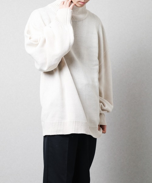 セール】5ゲージ オーバーサイズハイネックニット（ニット/セーター
