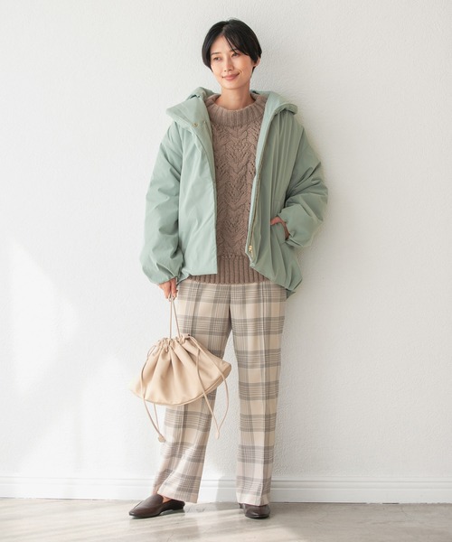 LEPSIM（レプシィム）の「ワイド巾着ショルダーバッグ　255491（ショルダーバッグ・レディース・ベージュ/イエロー/ブラック・ONE SIZE）」の9枚目の写真