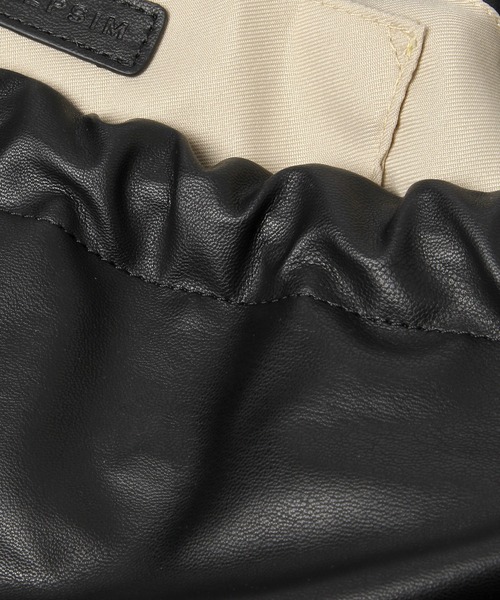 LEPSIM（レプシィム）の「ワイド巾着ショルダーバッグ　255491（ショルダーバッグ・レディース・ベージュ/イエロー/ブラック・ONE SIZE）」の4枚目の写真