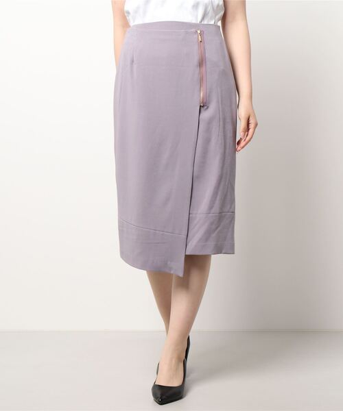 Te chichi（テチチ）の「【貴島明日香コラボ】アシンメトリーファスナースカート（スカート・レディース・パープル/オリーブ/ネイビー・SMALL/MEDIUM）」の8枚目の写真