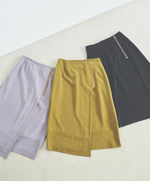 Te chichi（テチチ）の「【貴島明日香コラボ】アシンメトリーファスナースカート（スカート・レディース・パープル/オリーブ/ネイビー・SMALL/MEDIUM）」の13枚目の写真