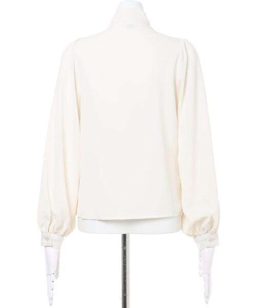 INGNI（イング）の「ボウタイ／ブラウス（シャツ/ブラウス・レディース・ブラック/オフホワイト・M）」の5枚目の写真