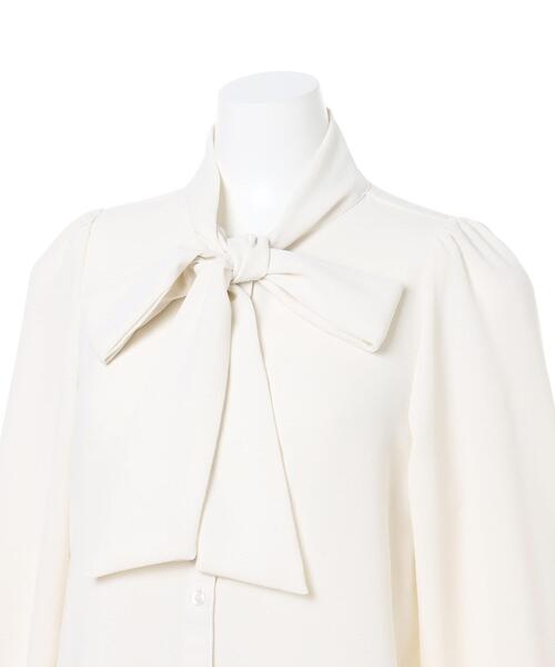 INGNI（イング）の「ボウタイ／ブラウス（シャツ/ブラウス・レディース・ブラック/オフホワイト・M）」の6枚目の写真